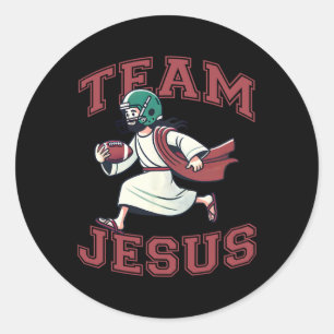 Adesivo Equipe Jesus de futebol Tee Christian Faith Bibl