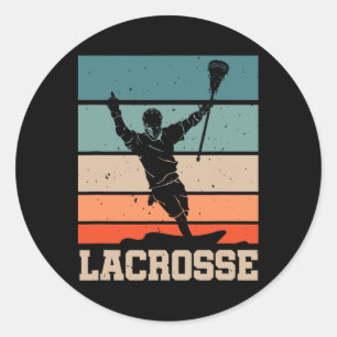 Adesivo Equipe Lacrosse Retro do Jogador de Lacrosse Lax S