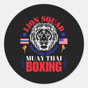 Adesivo Equipe Leão Tailândia Kickboxing Muay Thai Mma Tre