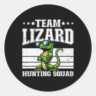 Adesivo Equipe Lizard Caçando Esquadrão Funny Retro Gecko 