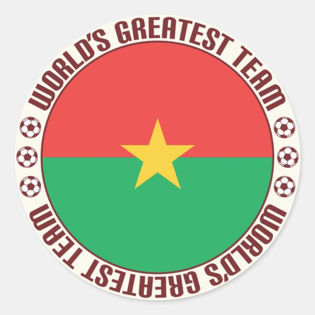 Adesivo Equipe Maior de Burkina Faso (Frente)