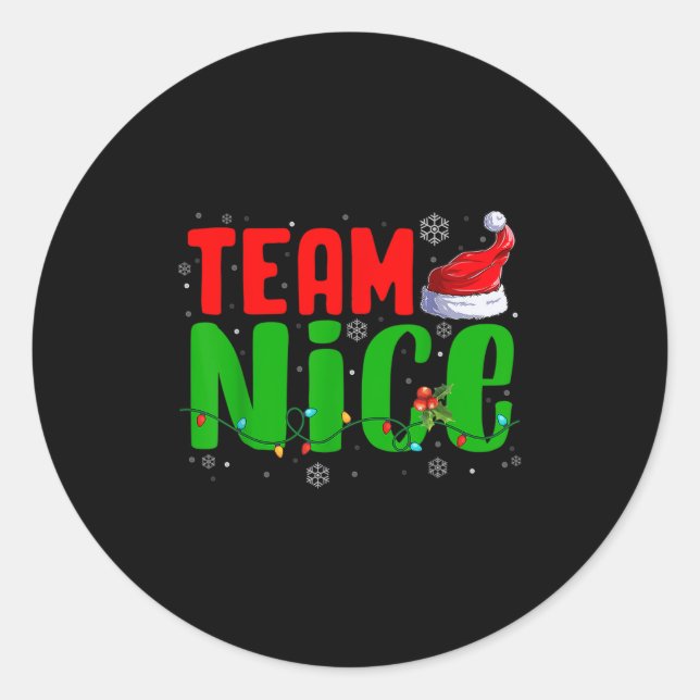 Adesivo Equipe Malvada Boa Chapeu de Papai Noel Natal Dive (Frente)