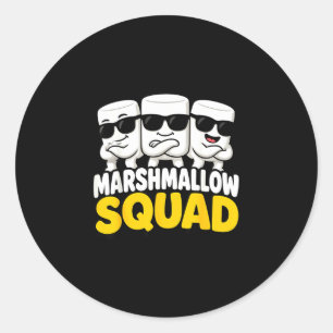 Adesivo Equipe Marshmallow fazendo s'mores na fogueira do