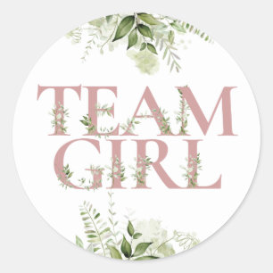 Adesivo Equipe Menina Verde Floral Votação de Revelação de