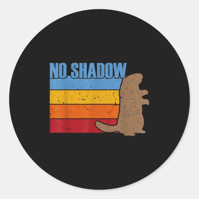 Adesivo Equipe No Shadow Groundhog - Vintage Retro Groundh (Frente)