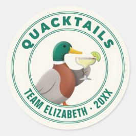 Adesivo Equipe Noiva Quacktails Fim de Semana de Despedida