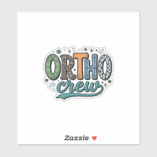Adesivo Equipe Orto Vintage Design Vetorial Equipe Odontol