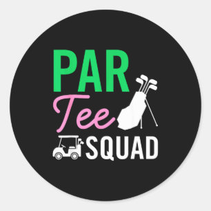 Adesivo Equipe Par Tee Engraçado Golfe Aniversário Jogador
