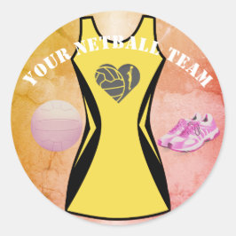 Adesivo Equipe Personalizada de Netball Personalizada a Co
