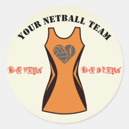 Adesivo Equipe personalizável de Netball personalizado a c