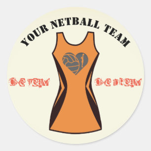Adesivo Equipe personalizável de Netball personalizado a c