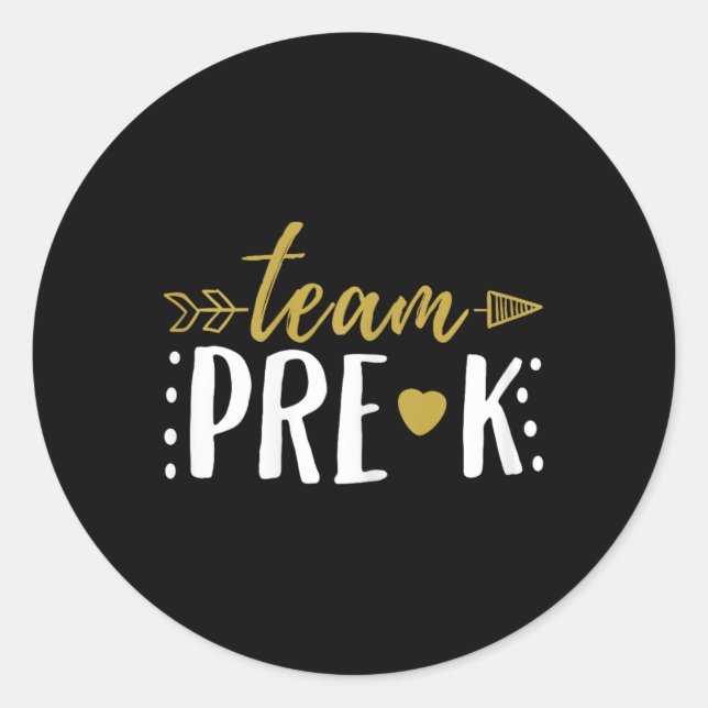 Adesivo Equipe Pré-k Professor Aluno Setor Pré-escolar (Frente)