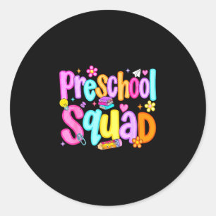 Adesivo Equipe préppy de pré-escola de volta à escola pré-