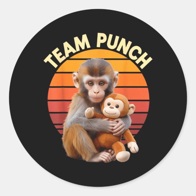 Adesivo Equipe Punch Monkey Plush Retro Sol (Frente)