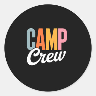 Adesivo Equipe retrô de acampamento verão acampamento amig