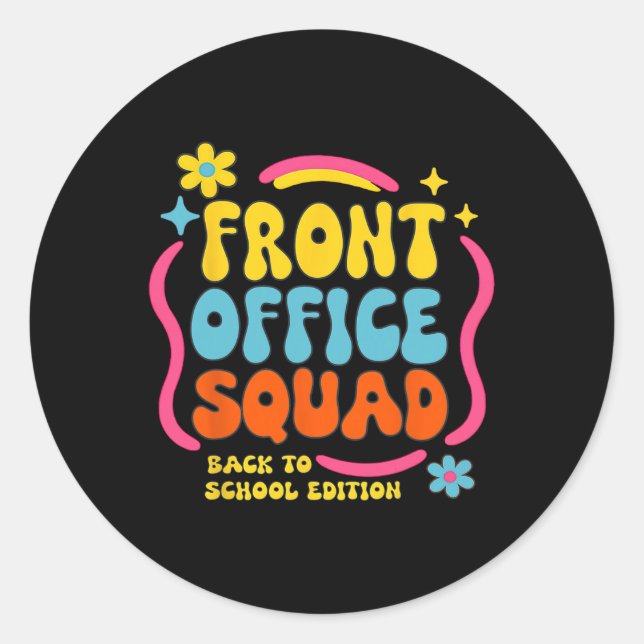 Adesivo Equipe Retro Front Office Edição Volta às Aulas (Frente)