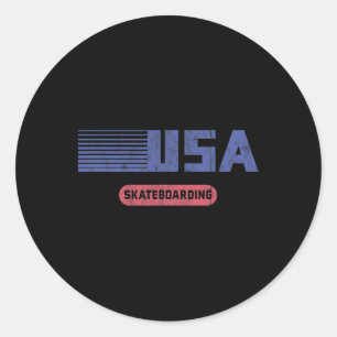 Adesivo Equipe Retro Usa Americano Skate Vintage