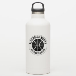 Adesivo Equipe simples de basquetebol preto e branco
