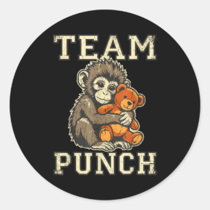 Adesivo Equipe soca bebê macaco e meme de brinquedo de pel