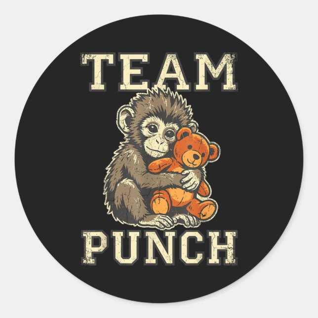 Adesivo Equipe soca bebê macaco e meme de brinquedo de pel (Frente)