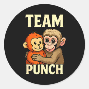 Adesivo Equipe soca macaco bebê e meme de brinquedo de pel