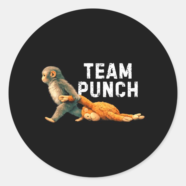 Adesivo Equipe Soco Bebê Macaco Soco Tendência Meme Gráfic (Frente)