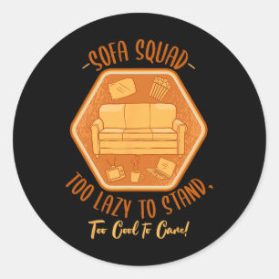 Adesivo Equipe Sofá Surfando na Preguiça do Sofá Sonolênci