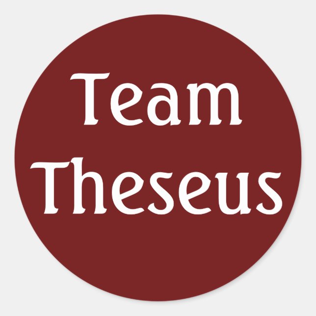 Adesivo Equipe Theseus, Herói Grego (Frente)