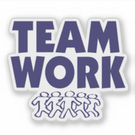 Adesivo Equipe Trabalhe com prêmio gráfico ou reconhecimen