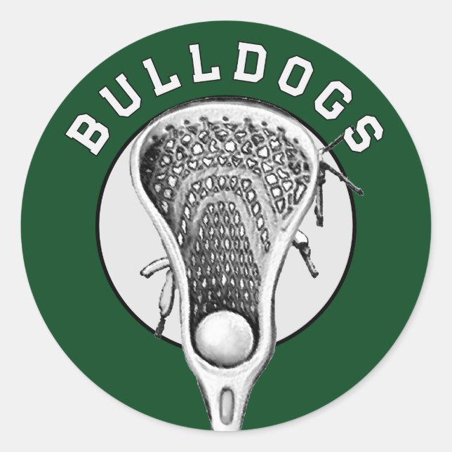 Adesivo Equipe Verde de Lacrosse (Frente)