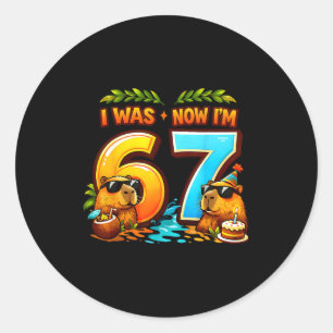 Adesivo Era 6 7 aniversário 67 meme capivara crianças meni