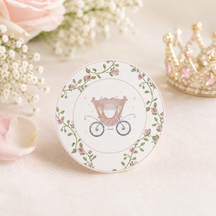 Adesivo Era Uma Vez Princesa Rosa carruagem 1º