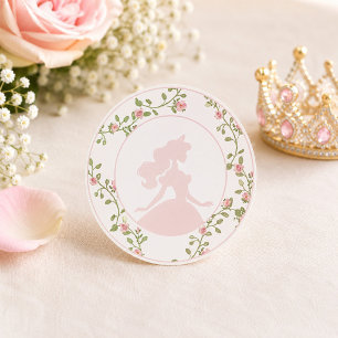 Adesivo Era Uma Vez Princesa Rosa Floral Coquette 1º