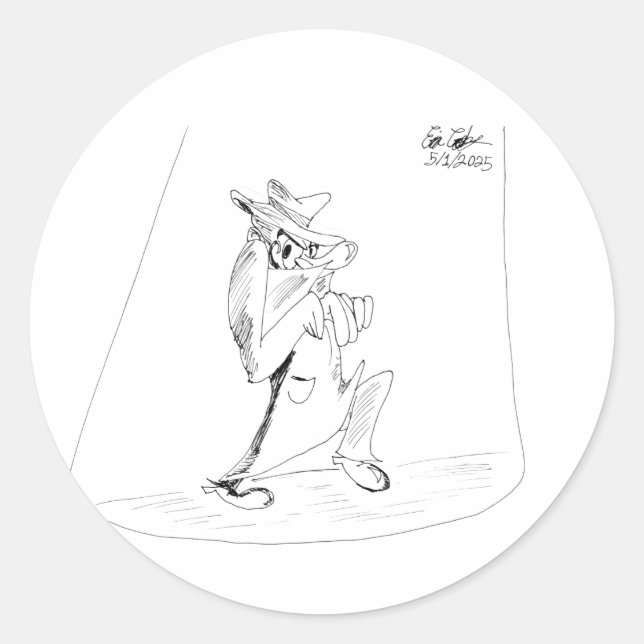 Adesivo Erica Crooks Comics - sneaky villain man (Frente)