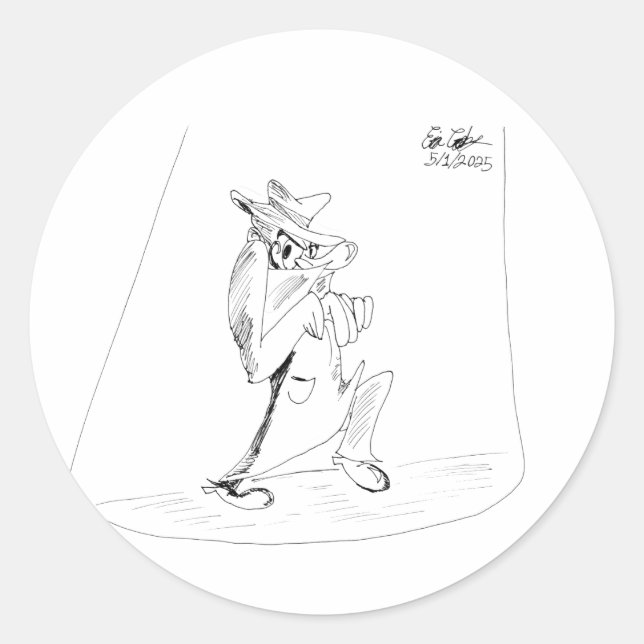 Adesivo Erica Crooks Comics - sneaky villain man (Frente)