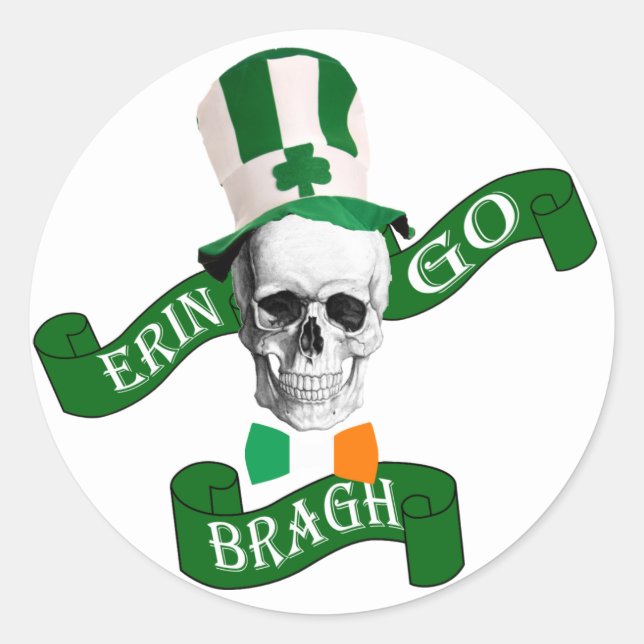 Adesivo Erin vai irlandês patriótico do bragh (Frente)