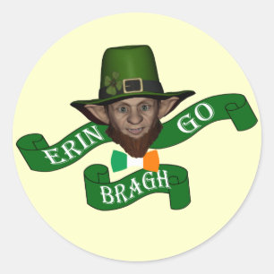 Adesivo Erin vai leprechaun engraçado do bragh