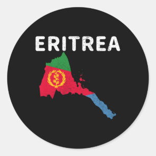 Adesivo Eritreia, Eritreia, Mapa Bandeira África Dourada, 