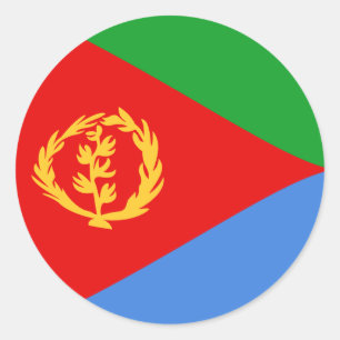 Adesivo Eritreia Fisheye Flag Sticker