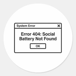 Adesivo Erro 404: Motivação