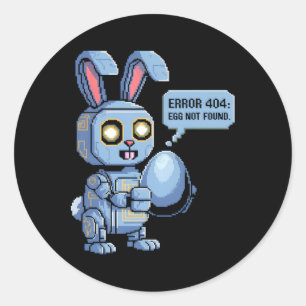 Adesivo Erro 404 Ovo Não Encontrado Coelhinho da Páscoa Ro