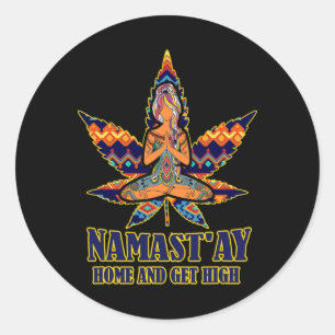 Adesivo Erva Namast'ay Casa E Fica Alto S Namaste Amor Voc