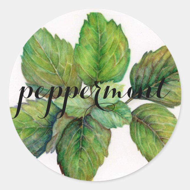 Adesivo Erva: Peppermint (Frente)