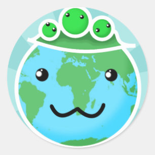 Adesivo Ervilhas na terra (paz na terra)