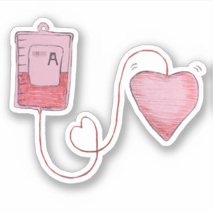 Adesivo Esboço da Campanha de Doação de Sangue