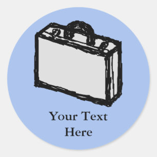 Adesivo Esboço da mala de viagem da pasta ou do viagem do