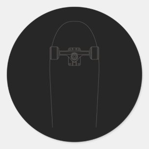 Adesivo Esboço de Skate - Skatista Skate Vintage