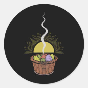 Adesivo Esboço Decorativo de Ovos de Páscoa e Piadas do Na