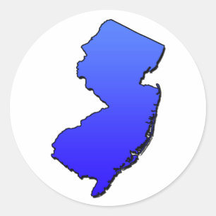 Adesivo Esboço do azul de New-jersey