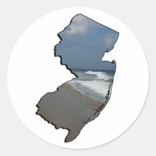Adesivo Esboço do estado da costa de New-jersey